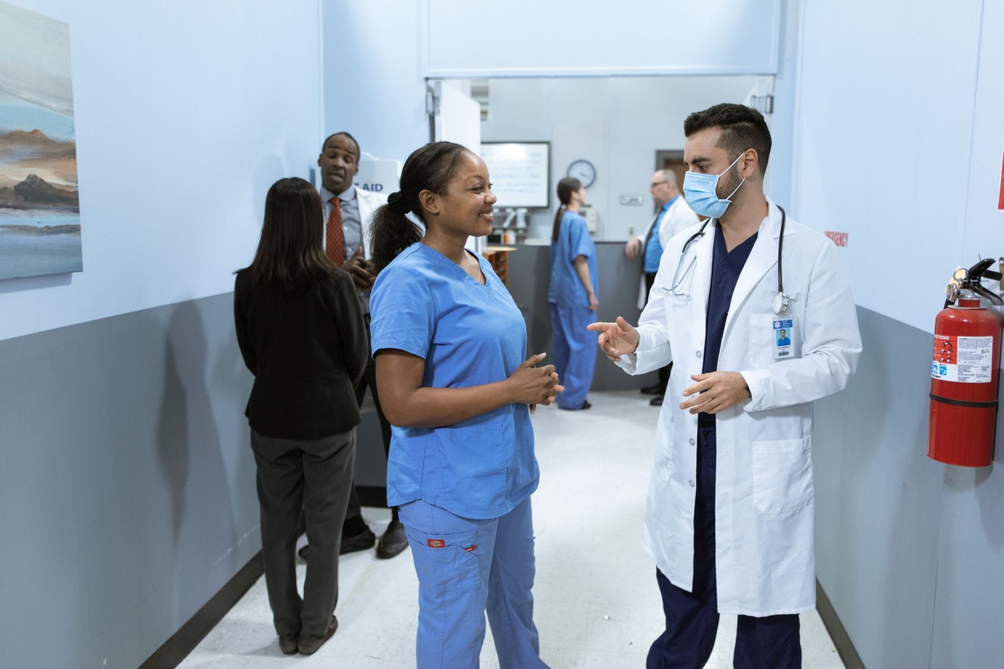 healthcare staff working together